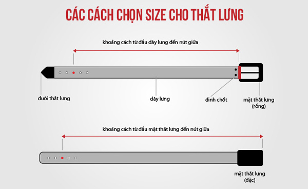 chiều dài thắt lưng nam
