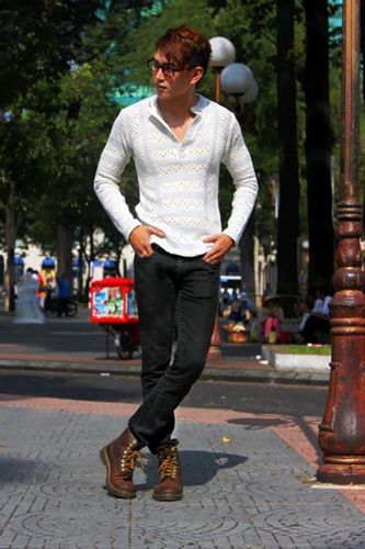 phoi do voi giay cao co nam