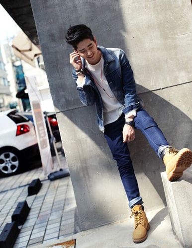 phoi do voi giay cao co nam