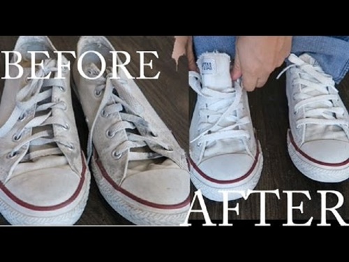 cách giặt giày converse trắng