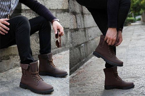 Giày boot da nam
