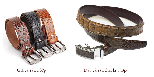 cách nhận biết thắt lưng da cá sấu thật