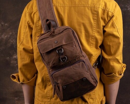 túi đeo chéo nam vải bố