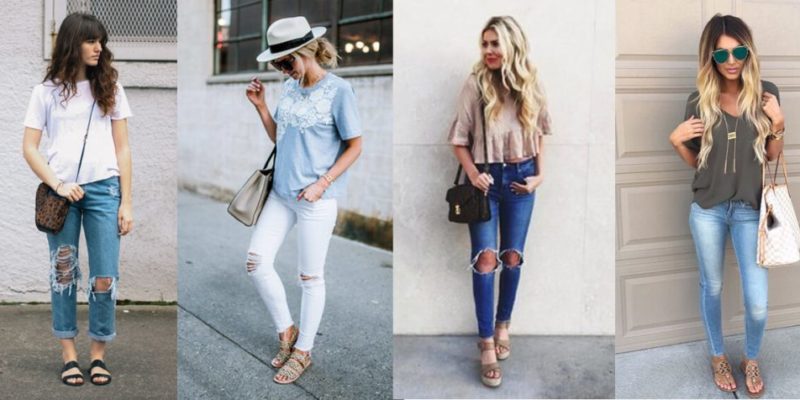 cach phoi quan jean voi giay