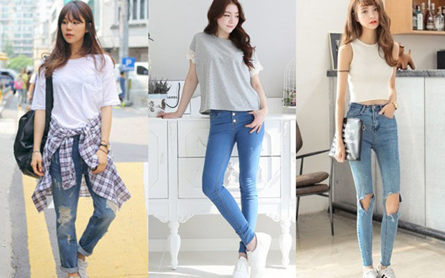 cach phoi quan jean voi giay