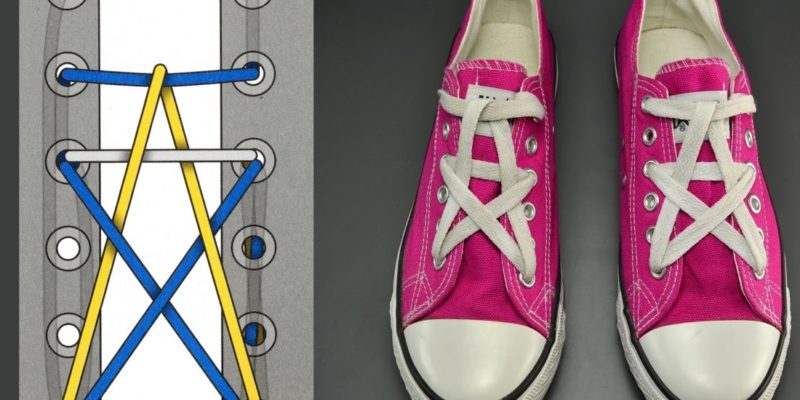 cách thắt dây giày 5 lỗ đẹp