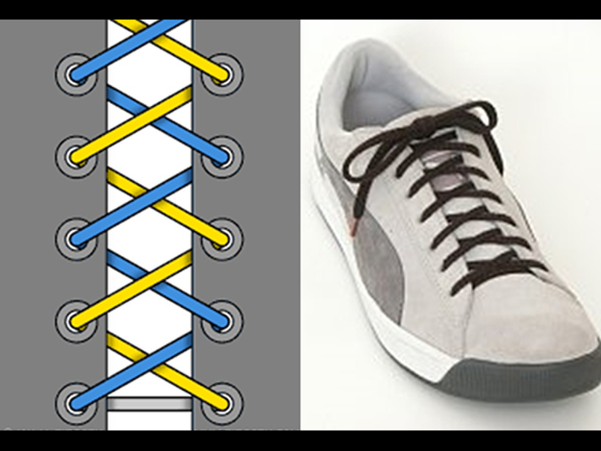 cach xỏ day giay 5 lo