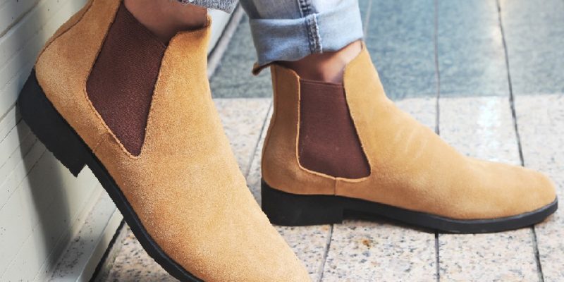 giay chelsea boot da lon