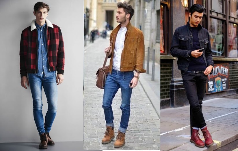 phoi giay boot voi quan jeans