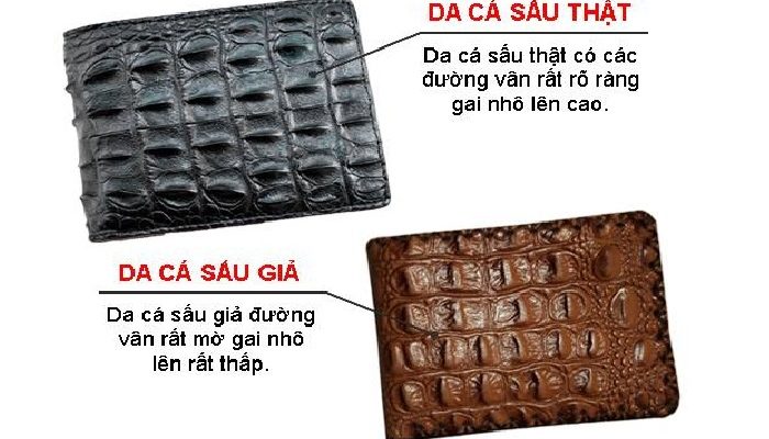cách phân biệt ví da cá sấu thật