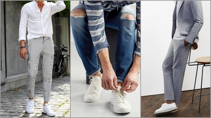 Phối màu quần áo và giày nam