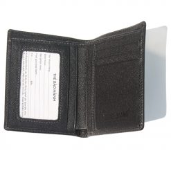 Ví da bò Taiga đen đứng