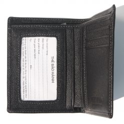 Ví da bò Taiga đen đứng