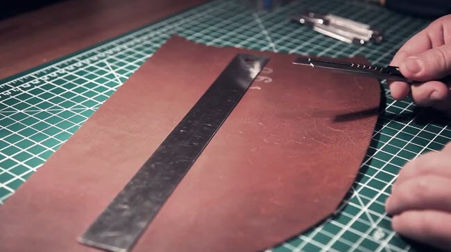 tự may ví da nam handmade 