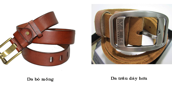 cách nhận biết dây lưng da thật